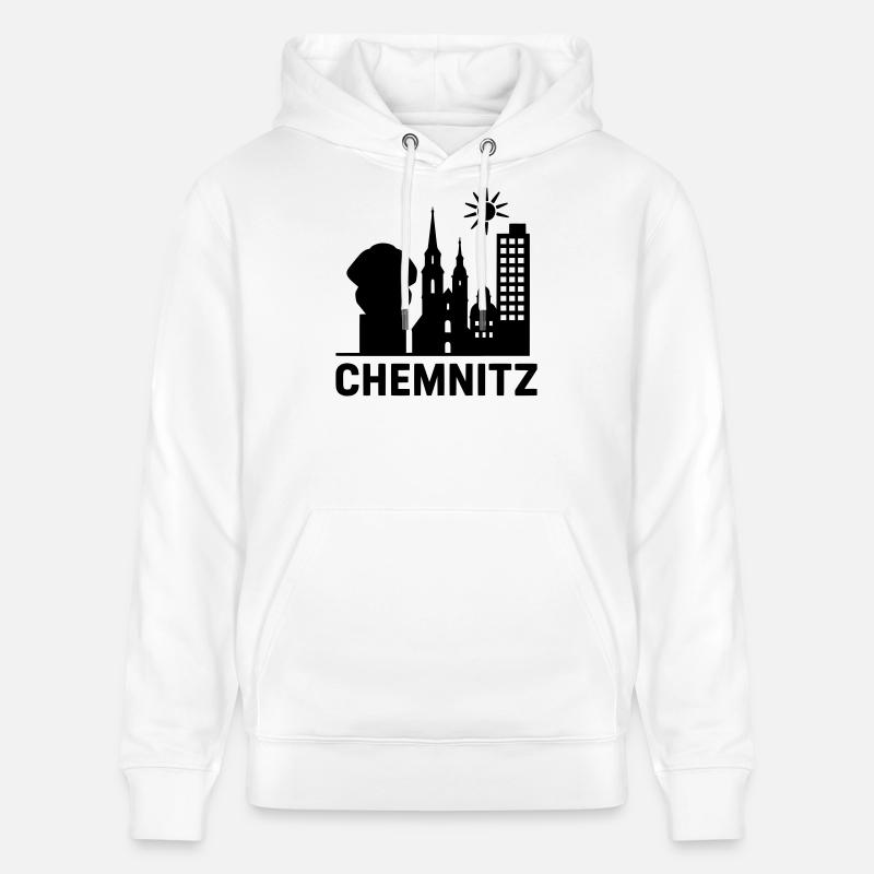 Silhouette de l’emprise de Chemnitz - Sweat à capuche bio CRUISER Stanley/Stella Unisexe - blanc