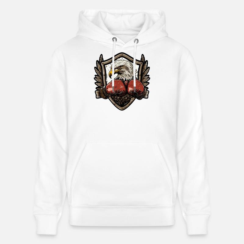 Eagle Boxer MMA - Sweat à capuche bio CRUISER Stanley/Stella Unisexe - blanc