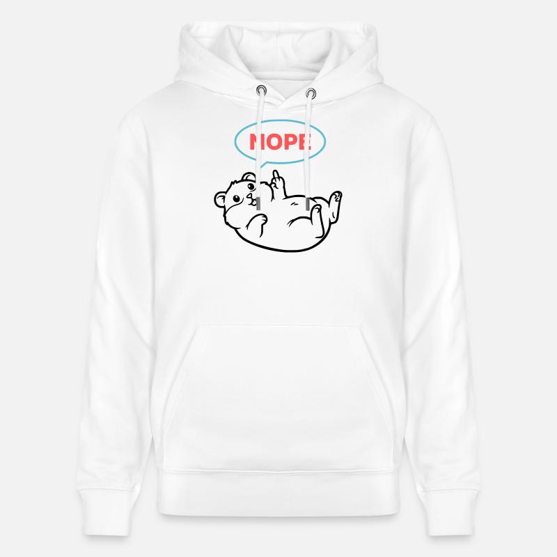 Hamster Nope Comic Farbig - Stanley/Stella Unisex Bio-Hoodie CRUISER  - Weiß