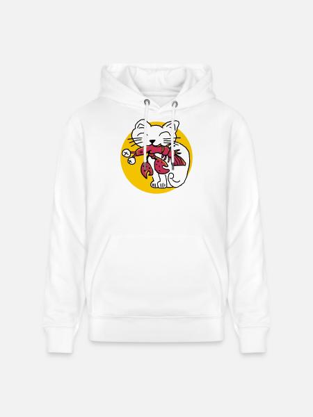 CancerCat - Stanley/Stella Unisex Bio-Hoodie CRUISER - Weiß