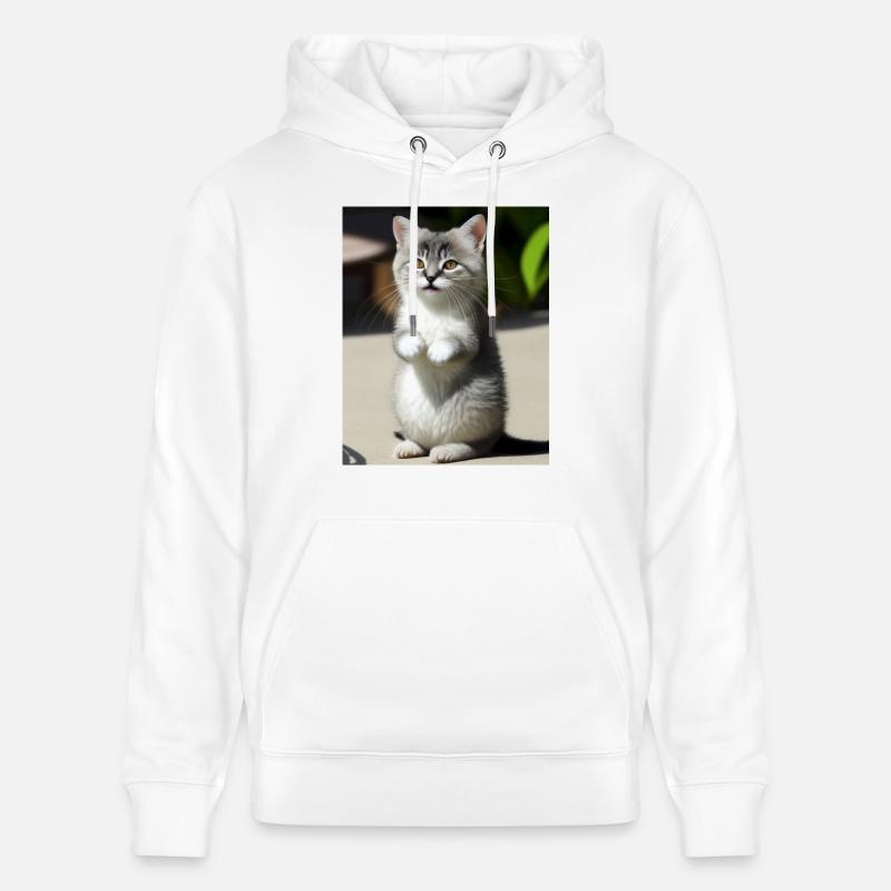 Chat persan blanc - Sweat à capuche bio CRUISER Stanley/Stella Unisexe - blanc