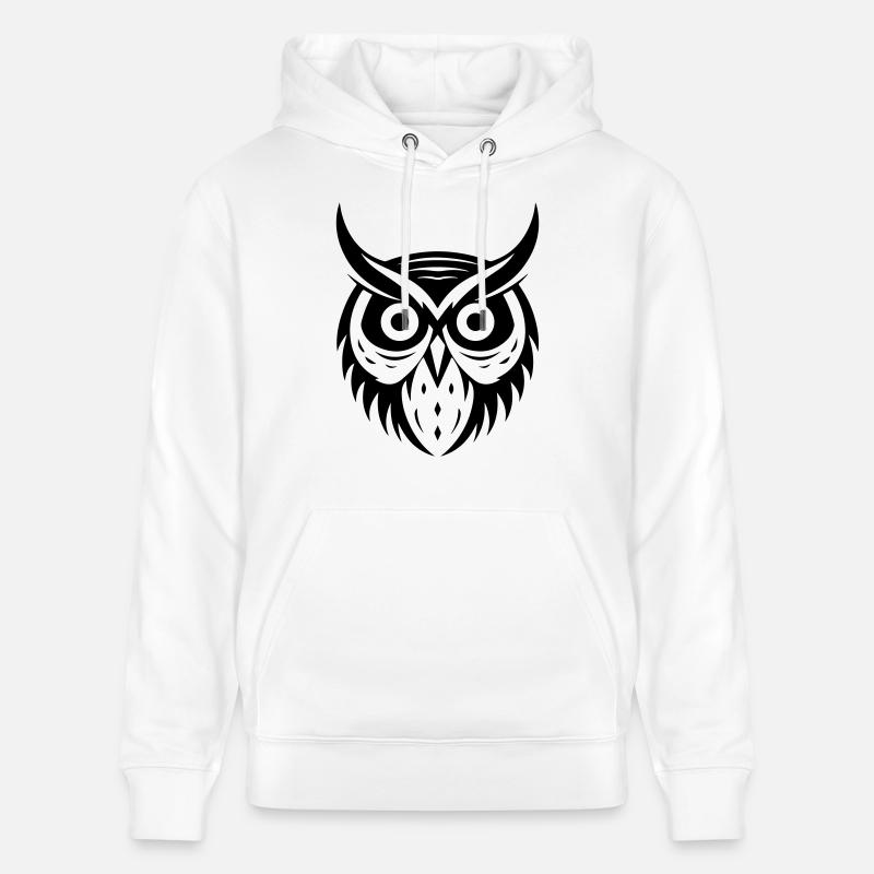 Eule Tier - Stanley/Stella Unisex Bio-Hoodie CRUISER  - Weiß