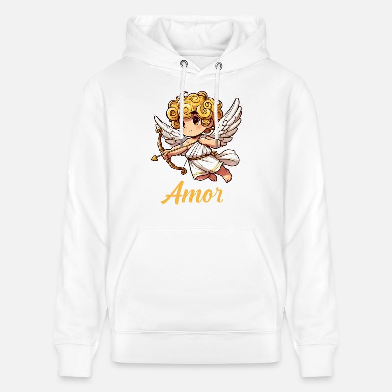 Engel Comic Amor - Stanley/Stella Unisex Bio-Hoodie CRUISER  - Weiß