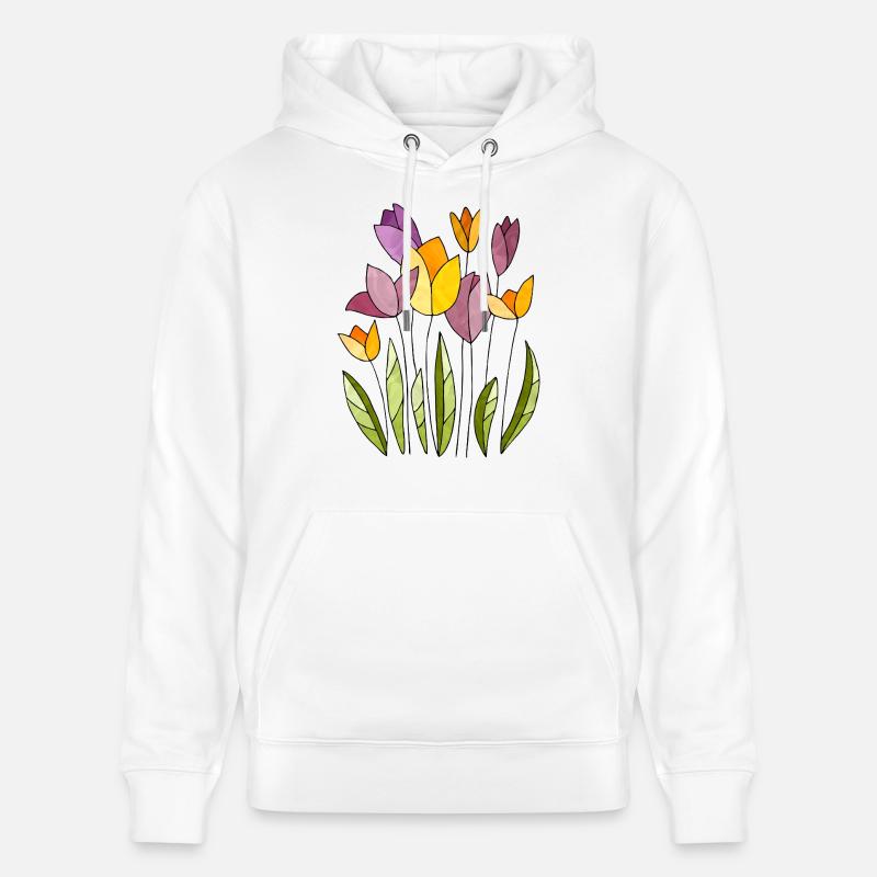 Fleur - Sweat à capuche bio CRUISER Stanley/Stella Unisexe - blanc