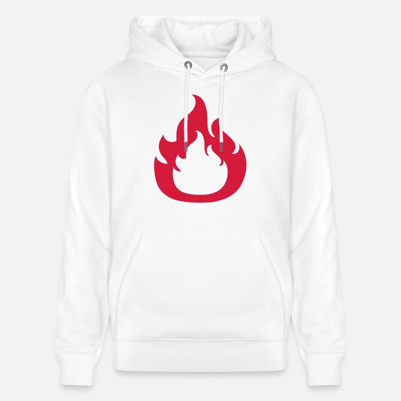 Conception de feu de logo - Sweat à capuche bio CRUISER Stanley/Stella Unisexe - blanc