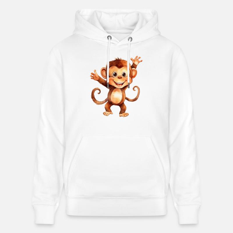 Classe de singe singe - Sweat à capuche bio CRUISER Stanley/Stella Unisexe - blanc