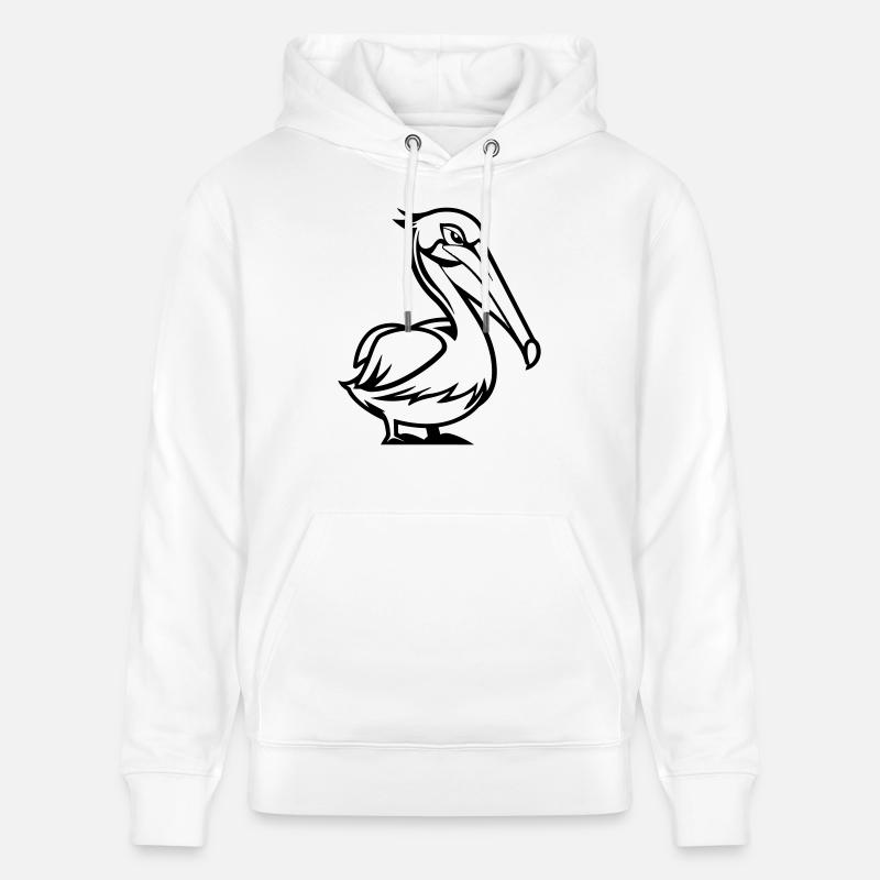 pelikan comic - Stanley/Stella Unisex Bio-Hoodie CRUISER  - Weiß