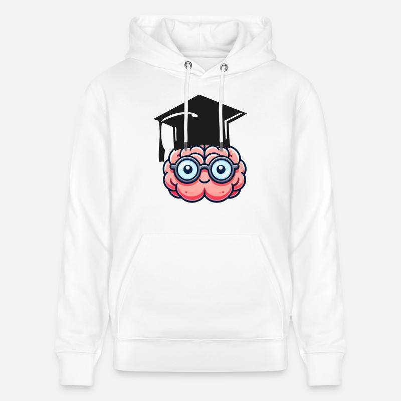 gehirn comic nerd student - Stanley/Stella Unisex Bio-Hoodie CRUISER  - Weiß