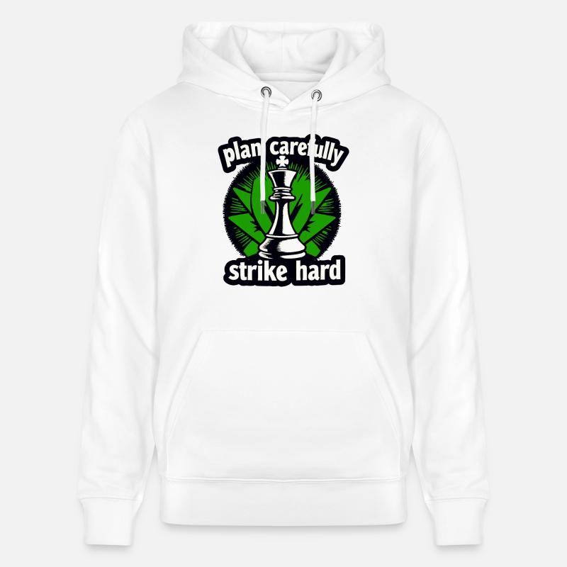 Schach plan carefully strike hard - Stanley/Stella Unisex Bio-Hoodie CRUISER  - Weiß