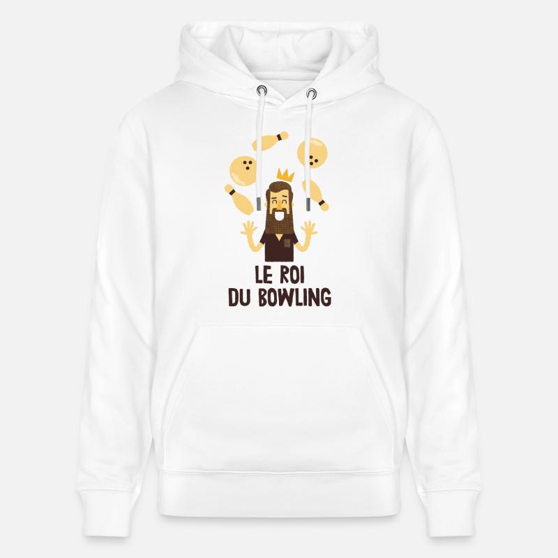 Le roi du bowling - Sweat à capuche bio CRUISER Stanley/Stella Unisexe - blanc
