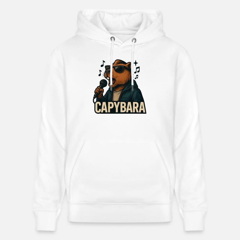 Capybara - Sweat à capuche bio CRUISER Stanley/Stella Unisexe - blanc