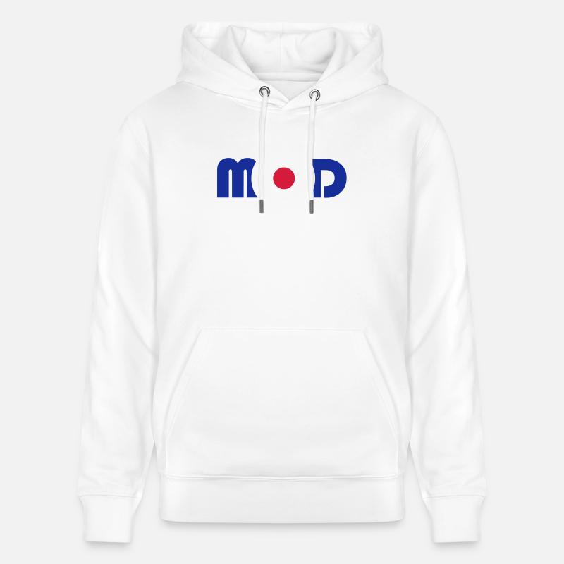 Logo Mod - Sweat à capuche bio CRUISER Stanley/Stella Unisexe - blanc