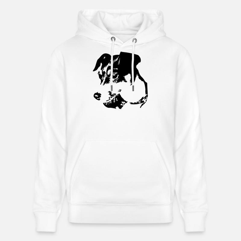 Tête de Jack Russell Terrier - Sweat à capuche bio CRUISER Stanley/Stella Unisexe - blanc