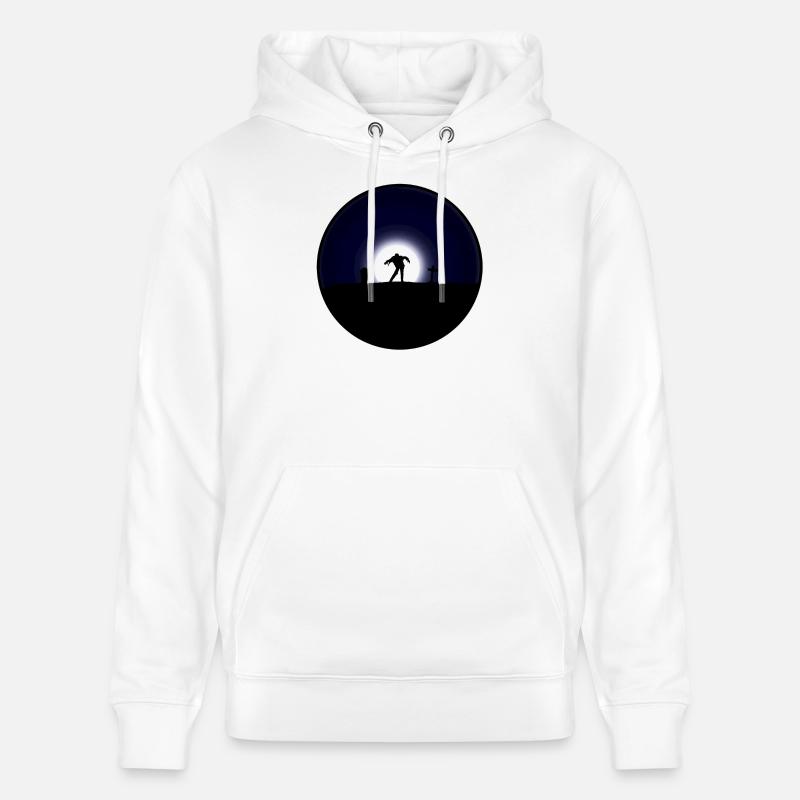 Observation de zombies à minuit - Sweat à capuche bio CRUISER Stanley/Stella Unisexe - blanc