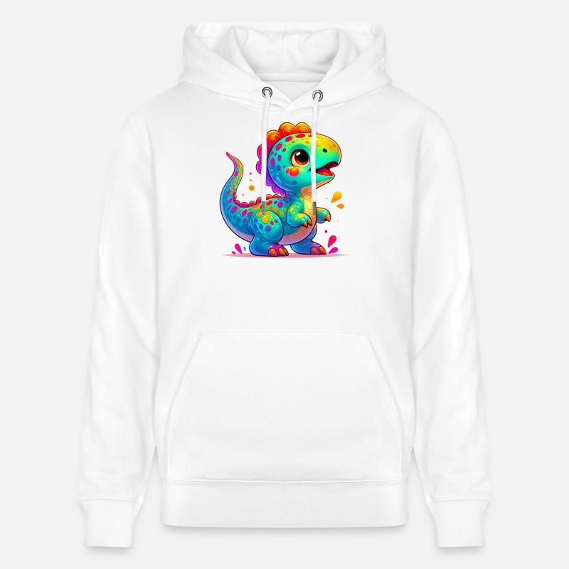 Dinosaure - Sweat à capuche bio CRUISER Stanley/Stella Unisexe - blanc