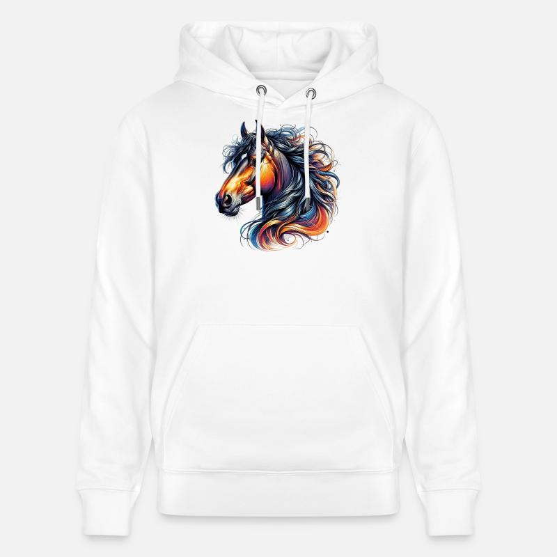 Pferd - Stanley/Stella Unisex Bio-Hoodie CRUISER  - Weiß
