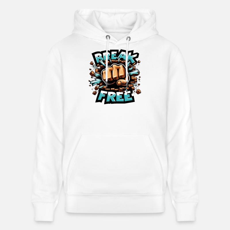 Briser la main libre - Sweat à capuche bio CRUISER Stanley/Stella Unisexe - blanc