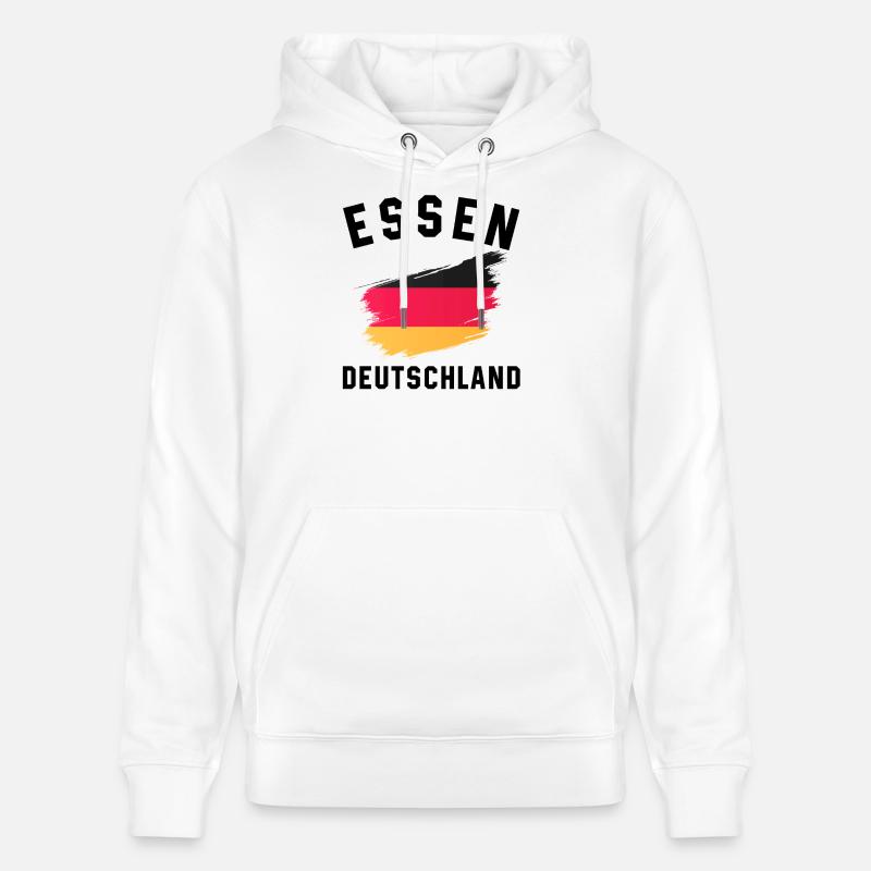 Drapeau allemand dynamique à l’aquarelle - Sweat à capuche bio CRUISER Stanley/Stella Unisexe - blanc