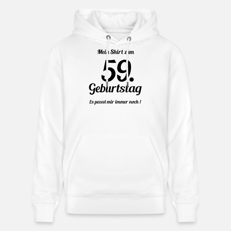 Passt seit 59 - Stanley/Stella Unisex Bio-Hoodie CRUISER  - Weiß