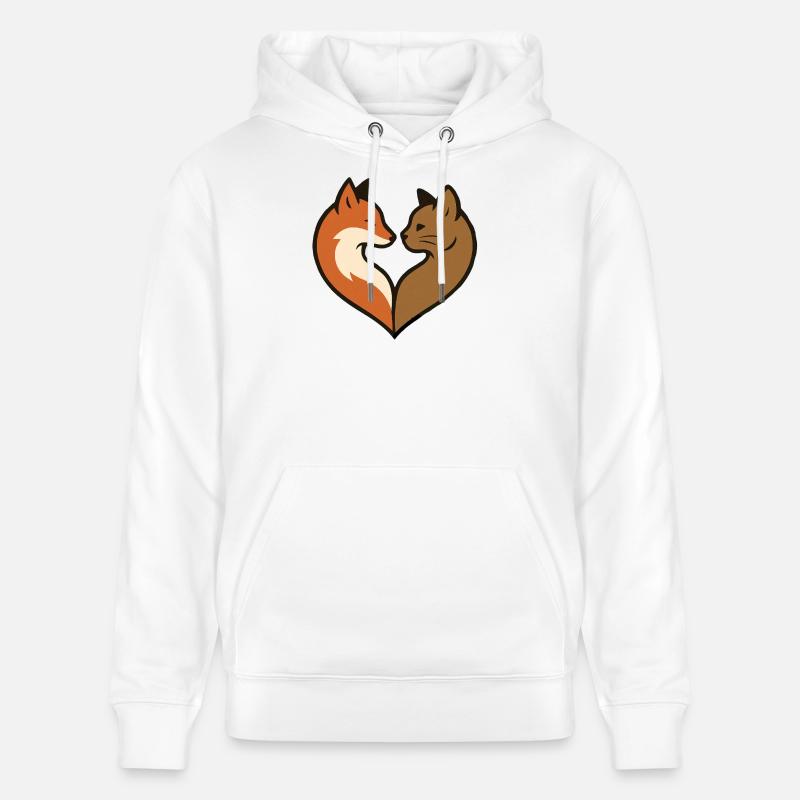 Forme de cœur d’animal - Sweat à capuche bio CRUISER Stanley/Stella Unisexe - blanc