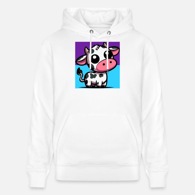 vache - Sweat à capuche bio CRUISER Stanley/Stella Unisexe - blanc