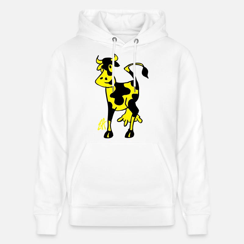 Vache - Sweat à capuche bio CRUISER Stanley/Stella Unisexe - blanc