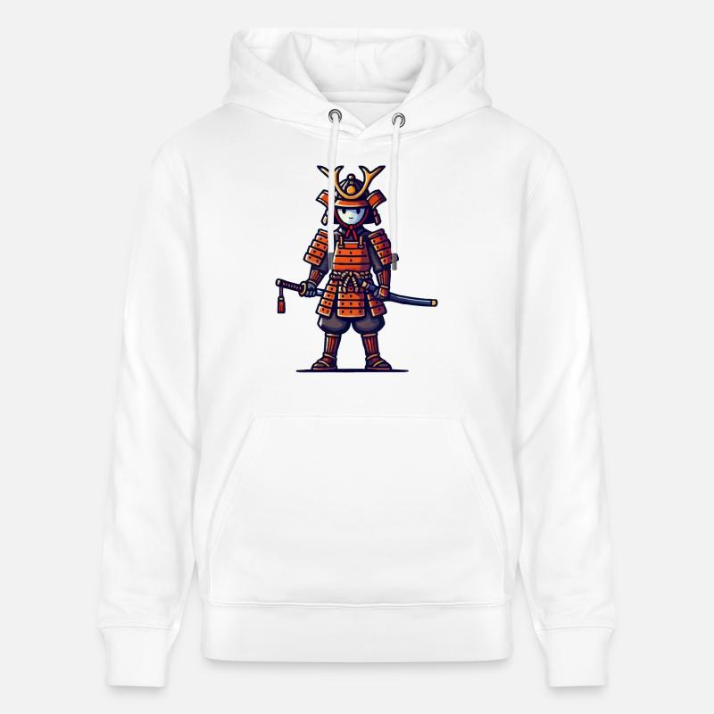 Bande dessinée de samouraï - Sweat à capuche bio CRUISER Stanley/Stella Unisexe - blanc