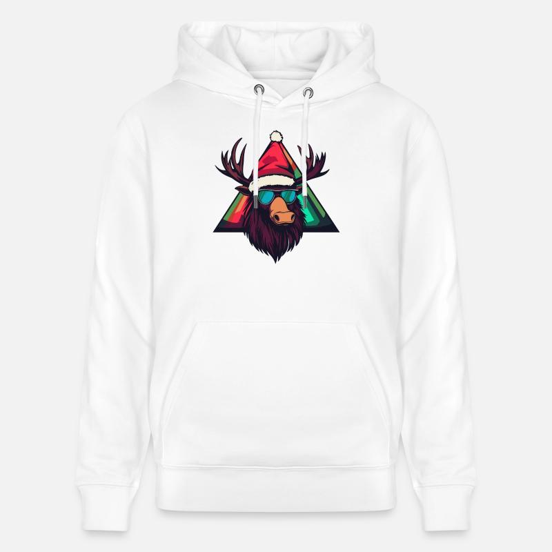 Orignal Noël Cool - Sweat à capuche bio CRUISER Stanley/Stella Unisexe - blanc