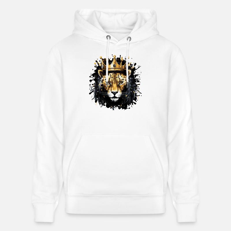 Guépard : Couronne d’animal - Sweat à capuche bio CRUISER Stanley/Stella Unisexe - blanc