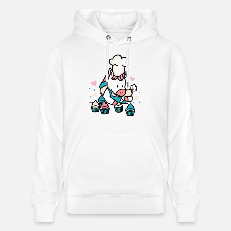 Bäcker Einhorn - Stanley/Stella Unisex Bio-Hoodie CRUISER  - Weiß