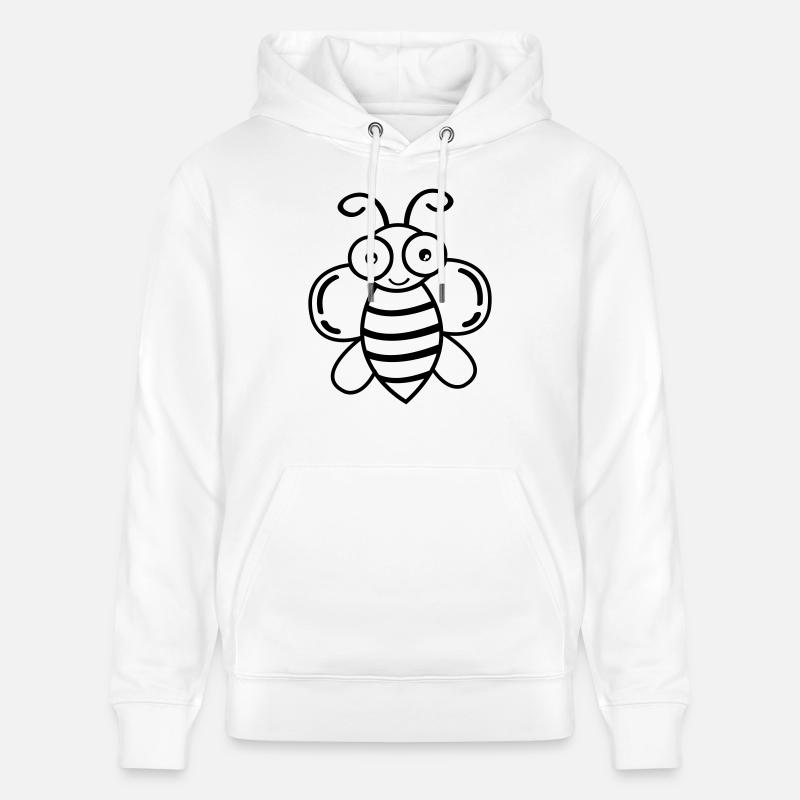 Abeille 01 - Sweat à capuche bio CRUISER Stanley/Stella Unisexe - blanc