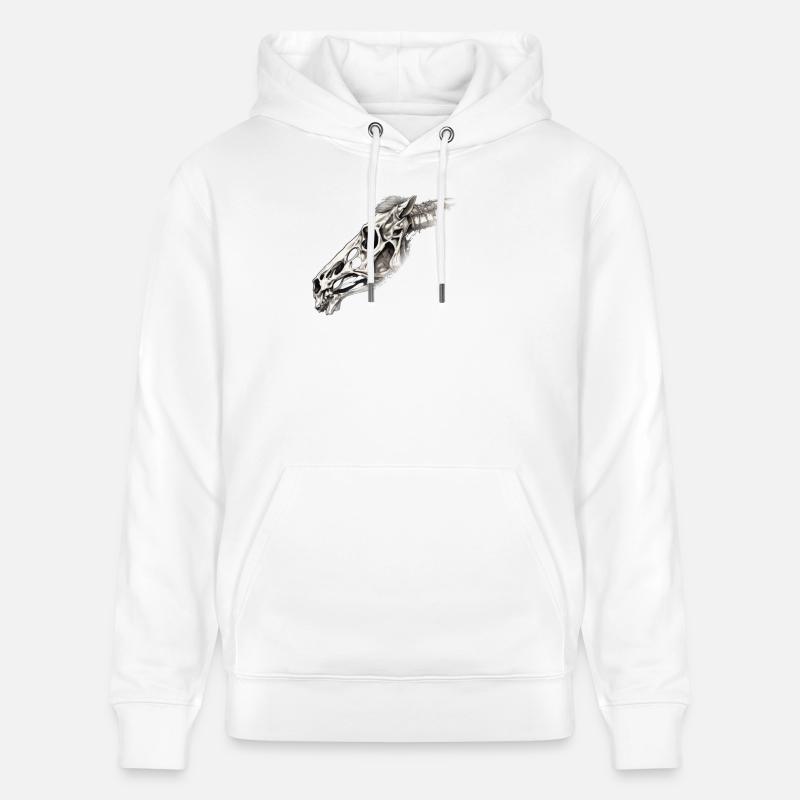 Crâne de cheval - Sweat à capuche bio CRUISER Stanley/Stella Unisexe - blanc