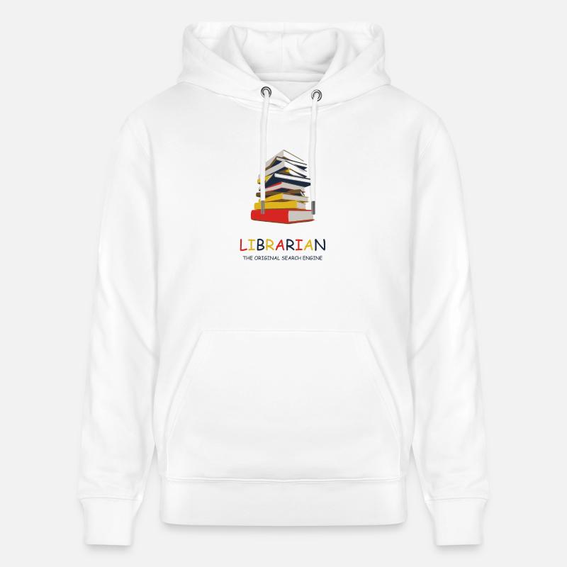 bibliothécaire bibliothèque bibliothécaire bibliothèque - Sweat à capuche bio CRUISER Stanley/Stella Unisexe - blanc