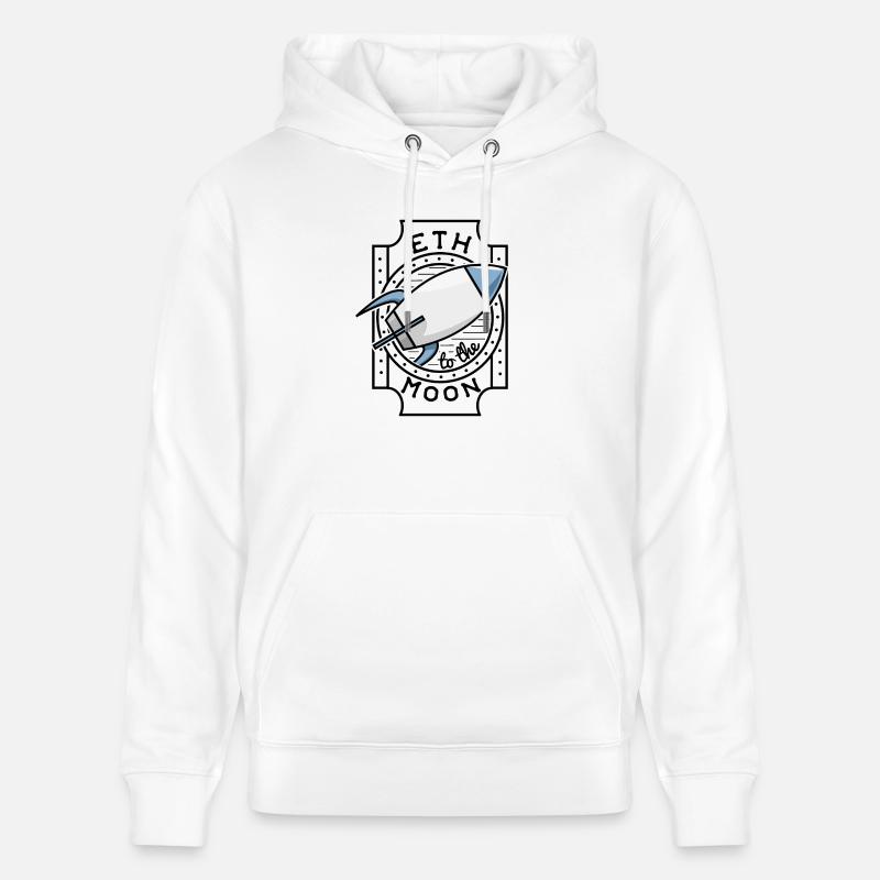 ETH à la Lune - Sweat à capuche bio CRUISER Stanley/Stella Unisexe - blanc