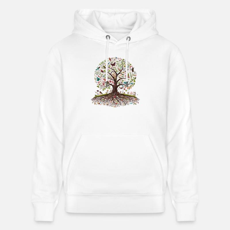 Lebendiger Lebensbaum - Stanley/Stella Unisex Bio-Hoodie CRUISER  - Weiß