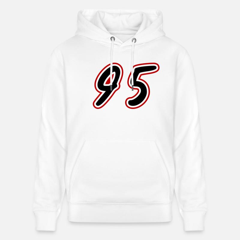 Symbole numérique 95 - Sweat à capuche bio CRUISER Stanley/Stella Unisexe - blanc