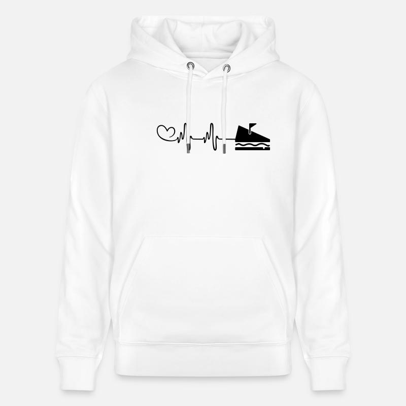 Cœur de pouls sandwich - Sweat à capuche bio CRUISER Stanley/Stella Unisexe - blanc