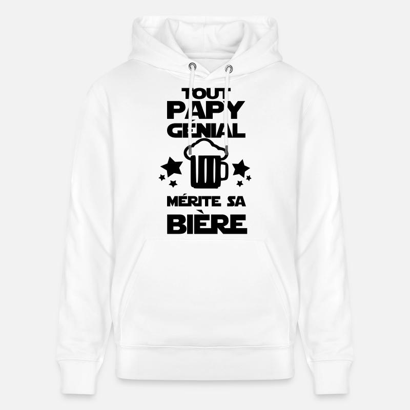 tout papy génial - Sweat à capuche bio CRUISER Stanley/Stella Unisexe - blanc