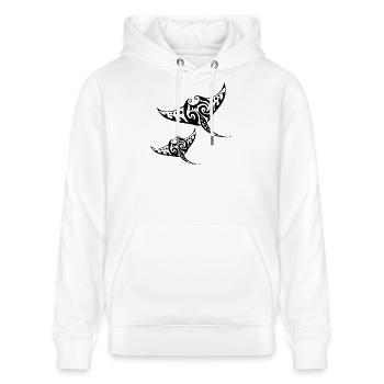 Two rays - Stanley/Stella CRUISER Unisex Organic Hoodie - white - Front - Alina (178cm) & Michal (187cm)