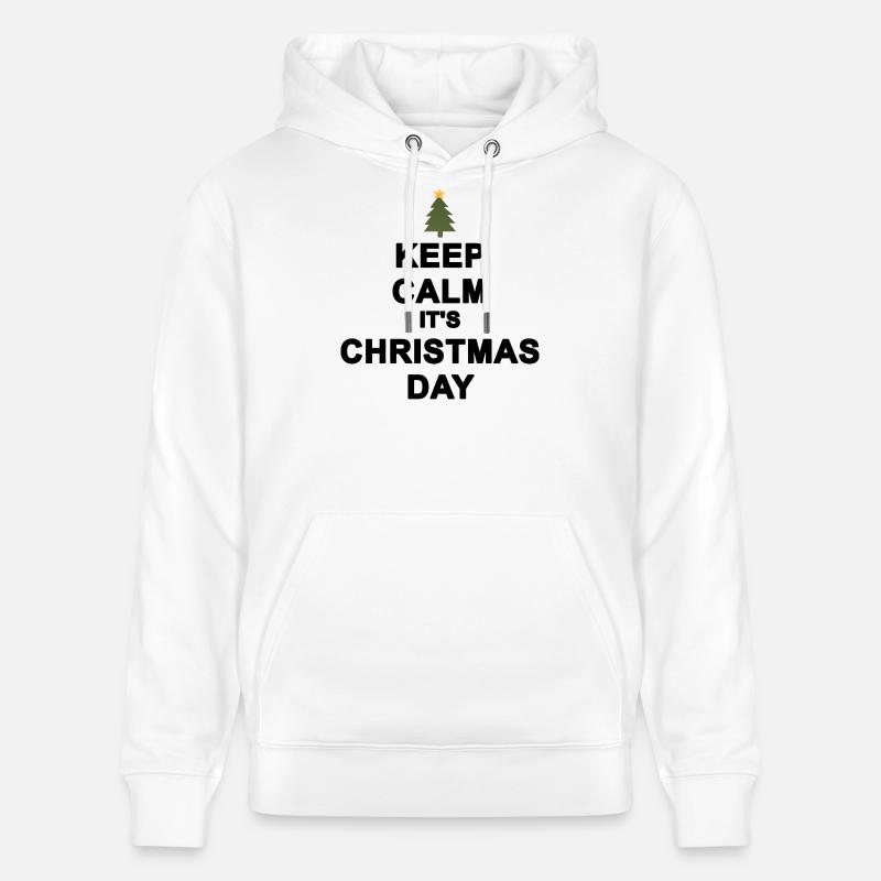 keep calm christmas - Sweat à capuche bio CRUISER Stanley/Stella Unisexe - blanc