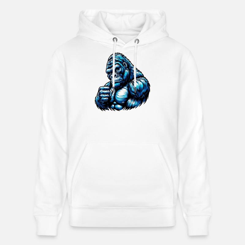Gorille - Sweat à capuche bio CRUISER Stanley/Stella Unisexe - blanc