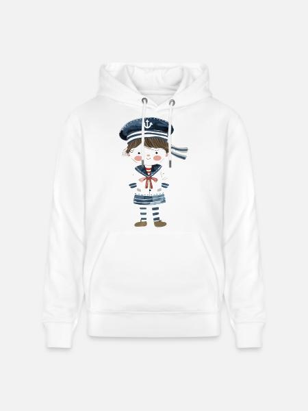 Sailor Comic Look - Stanley/Stella CRUISER Unisex Organic Hoodie - white