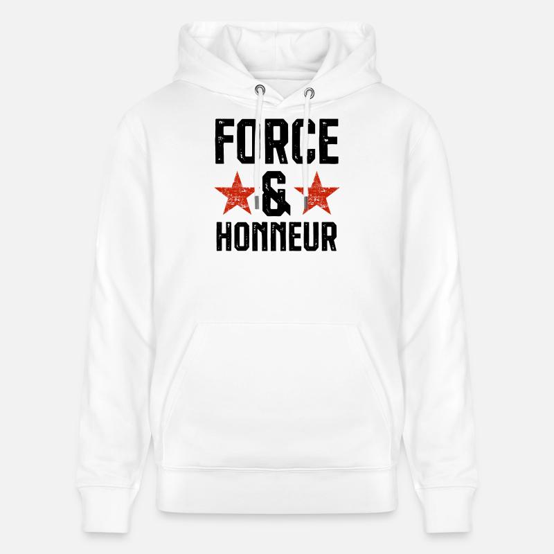 Force et honneur 2 - Sweat à capuche bio CRUISER Stanley/Stella Unisexe - blanc