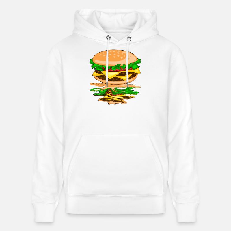 Hamburger avec un reflet - Sweat à capuche bio CRUISER Stanley/Stella Unisexe - blanc