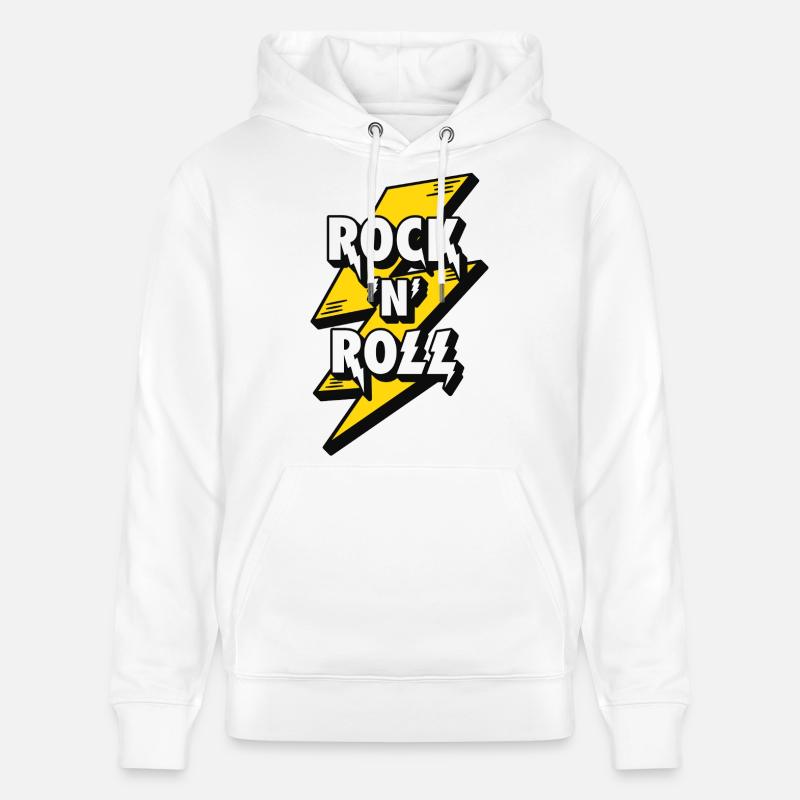 Elektrisierendes Rock'n'Roll-Lightning-Design - Stanley/Stella Unisex Bio-Hoodie CRUISER  - Weiß