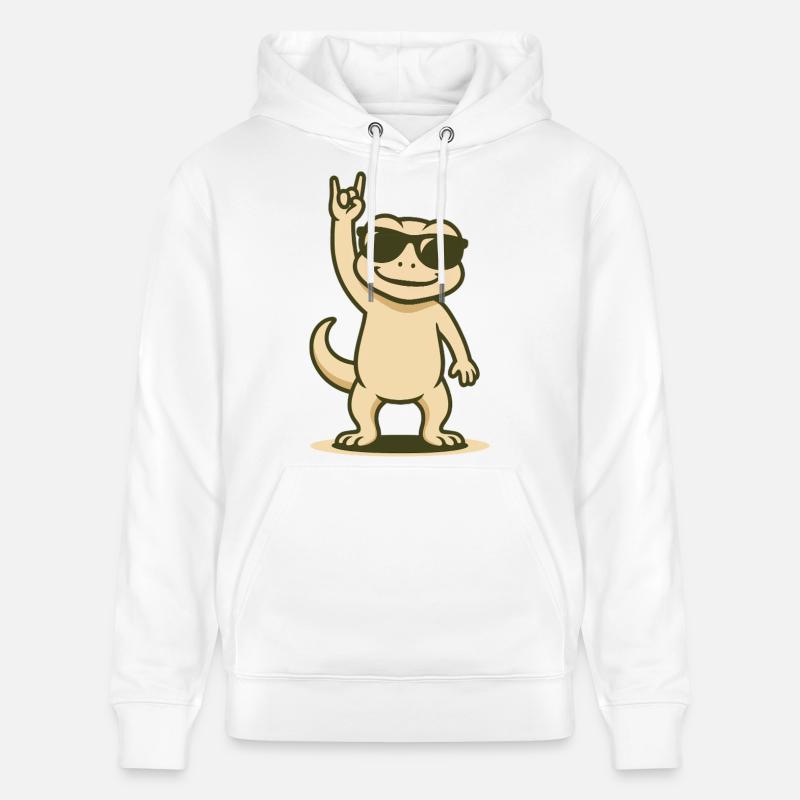 Bébé Gecko à bascule - Sweat à capuche bio CRUISER Stanley/Stella Unisexe - blanc