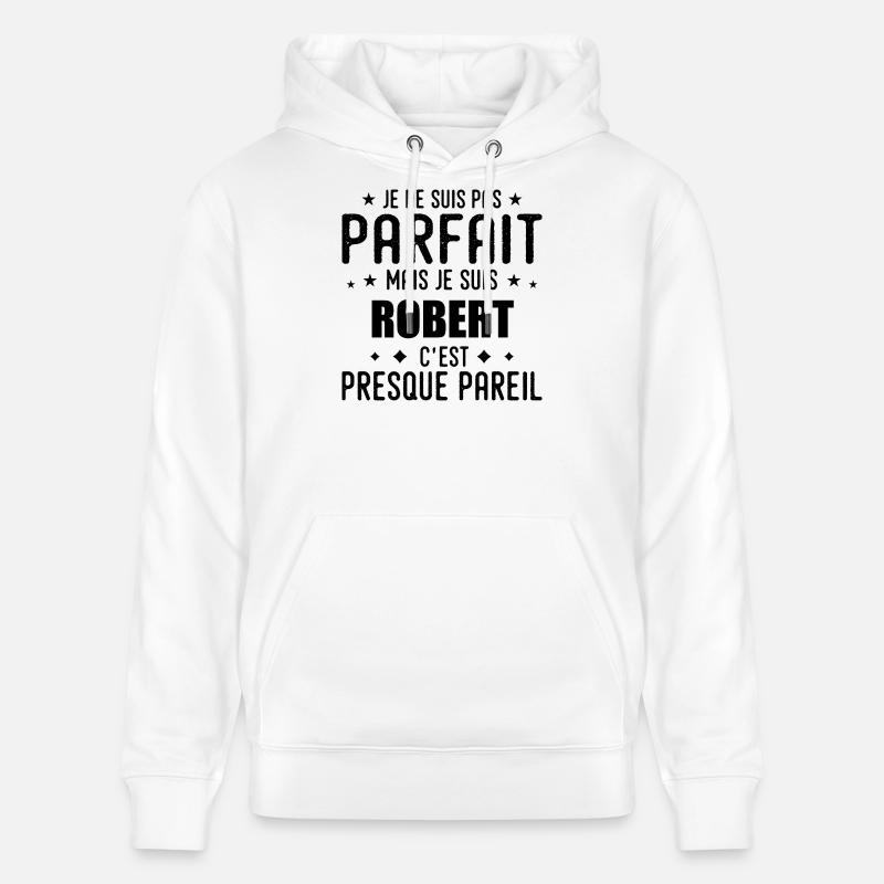 Robert: authentisch, unvollkommen, oberflächlich, perfekt - Stanley/Stella Unisex Bio-Hoodie CRUISER  - Weiß