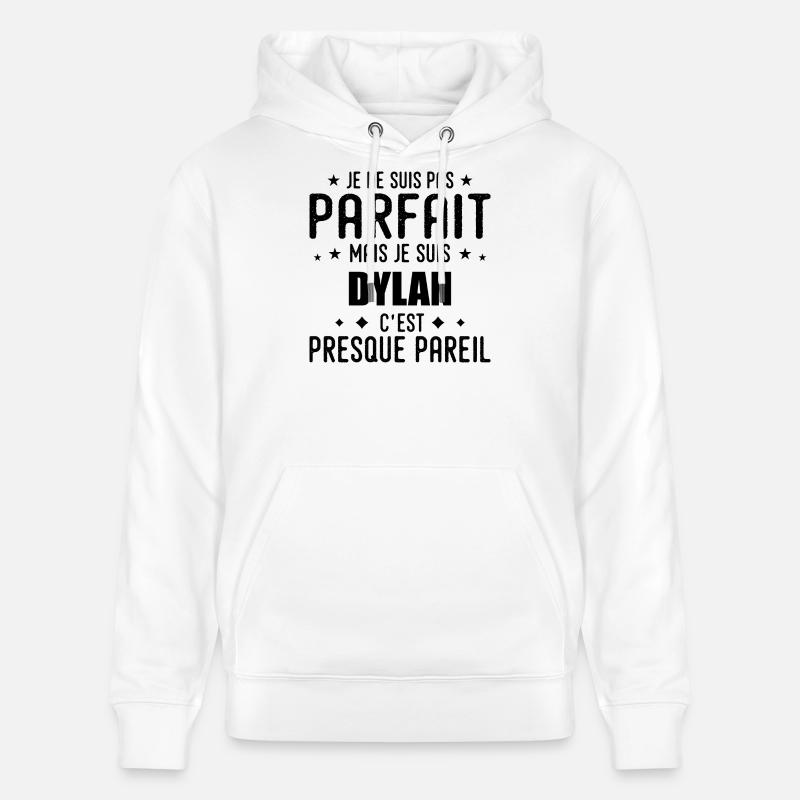 Dylan: authentisch, unvollkommen, oberflächlich, perfekt - Stanley/Stella Unisex Bio-Hoodie CRUISER  - Weiß
