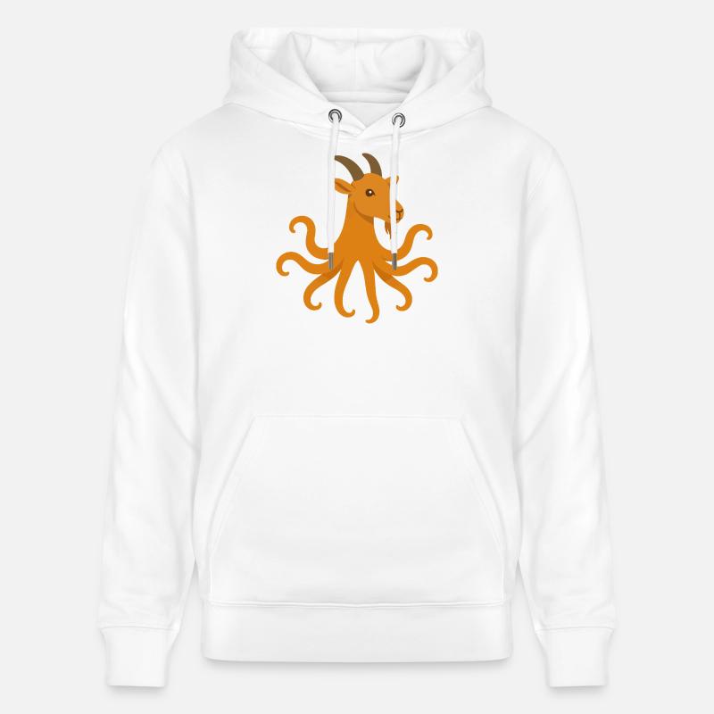 Der Oktopus oder Ziegen-Oktopus - Stanley/Stella Unisex Bio-Hoodie CRUISER  - Weiß