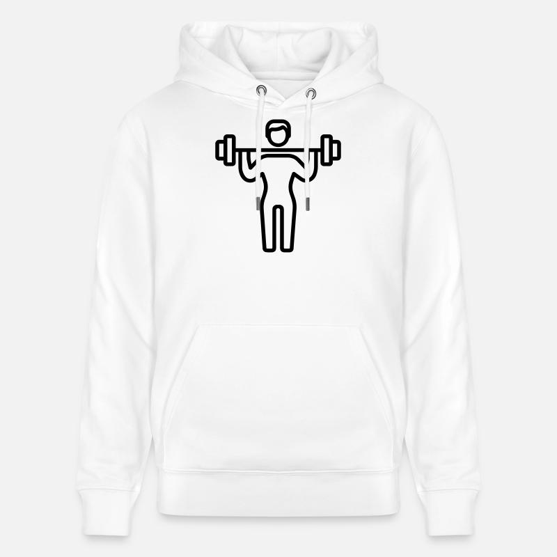 musculation - Sweat à capuche bio CRUISER Stanley/Stella Unisexe - blanc